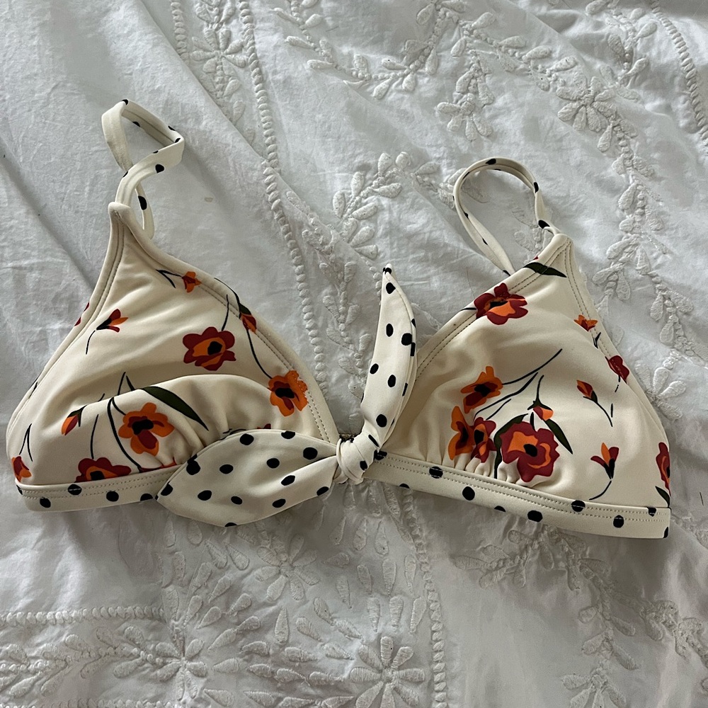 Polka dot and Floral Bikini Set